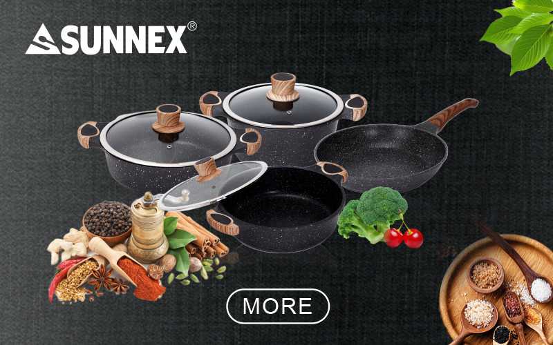 Dụng cụ nấu ăn phủ đá y tế SUNNEX