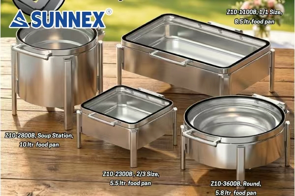 Nâng tầm mọi bữa tiệc buffet với Chafer ngoài trời chống gió và có thể xếp chồng lên nhau của SUNNEX
