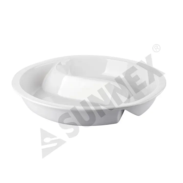 Pancelain 2 Division Food Pan