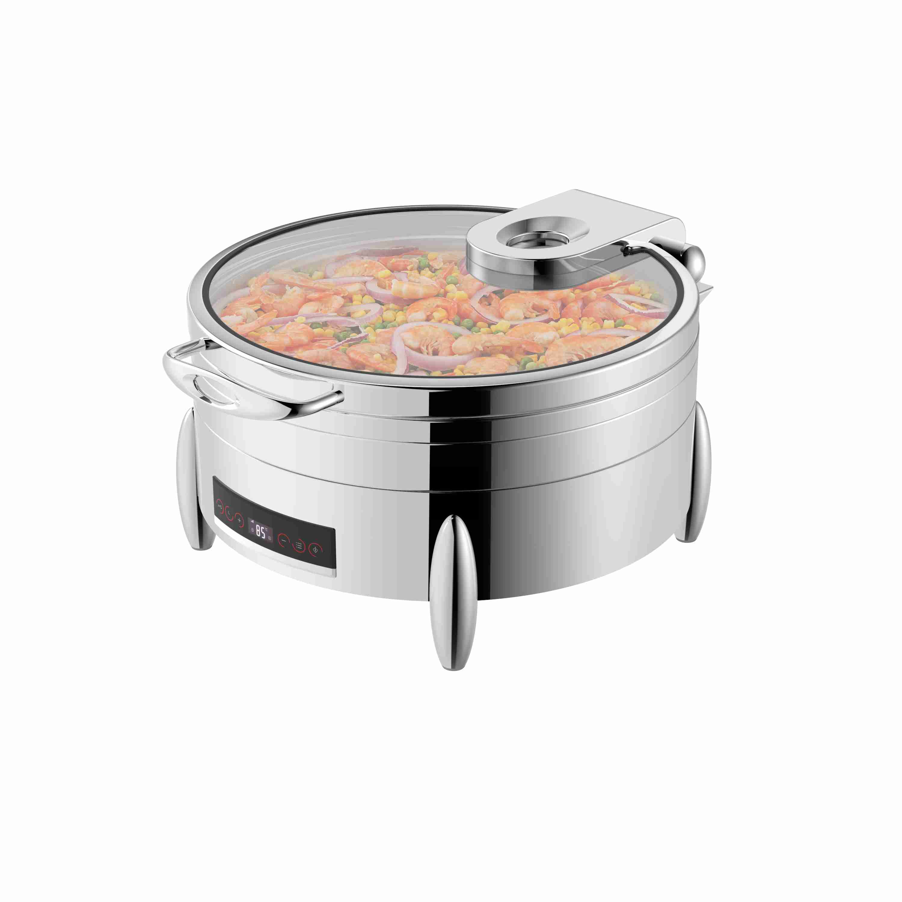 Chafer Buffet tròn 36cm Burano bằng thép không gỉ