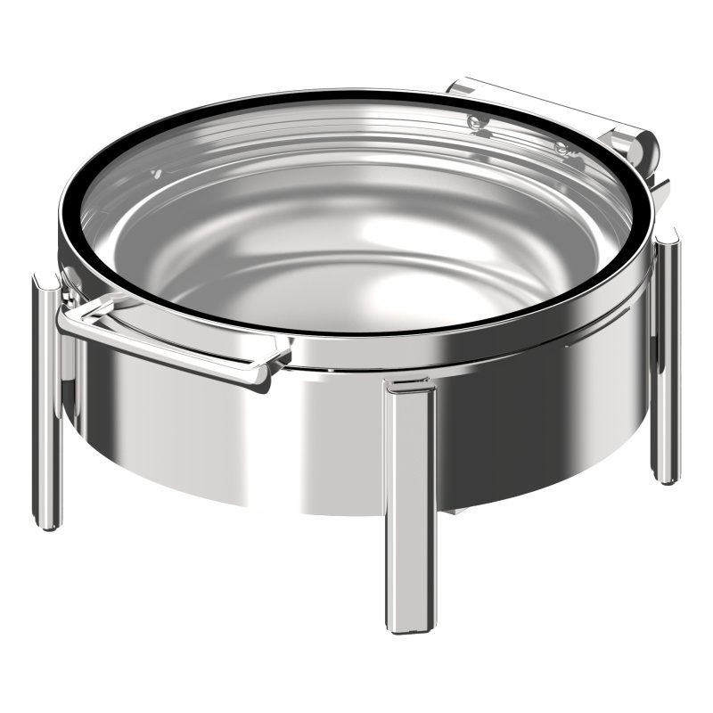 Chafer buffet tròn bằng thép không gỉ có thể xếp chồng lên nhau Z10